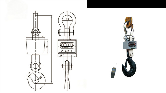 Wireless Crane Scales mit Anzeiger 1 bis 50t 450MHz Funkfrequenz