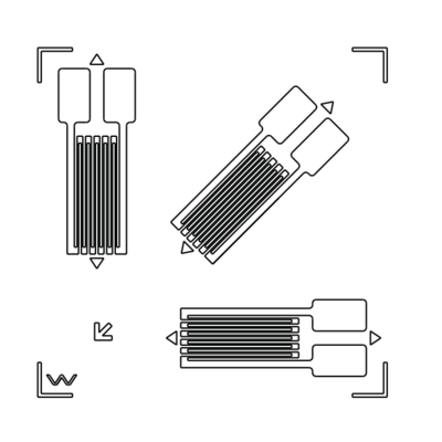Folien von Rossette Strain Gauge CA-Serie